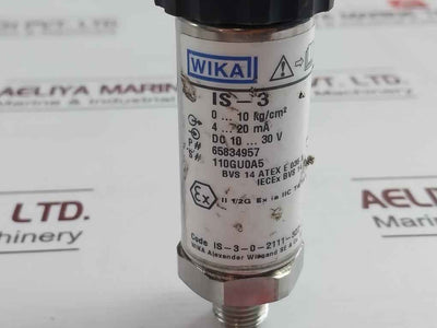 Wika Is-3-0-2111-3Zz-kbinbzz-kta3Zzz-uazz Pressure Sensor Dc 10-30V 4-20 Ma