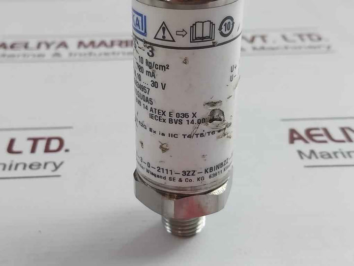 Wika Is-3-0-2111-3Zz-kbinbzz-kta3Zzz-uazz Pressure Sensor Dc 10-30V 4-20 Ma