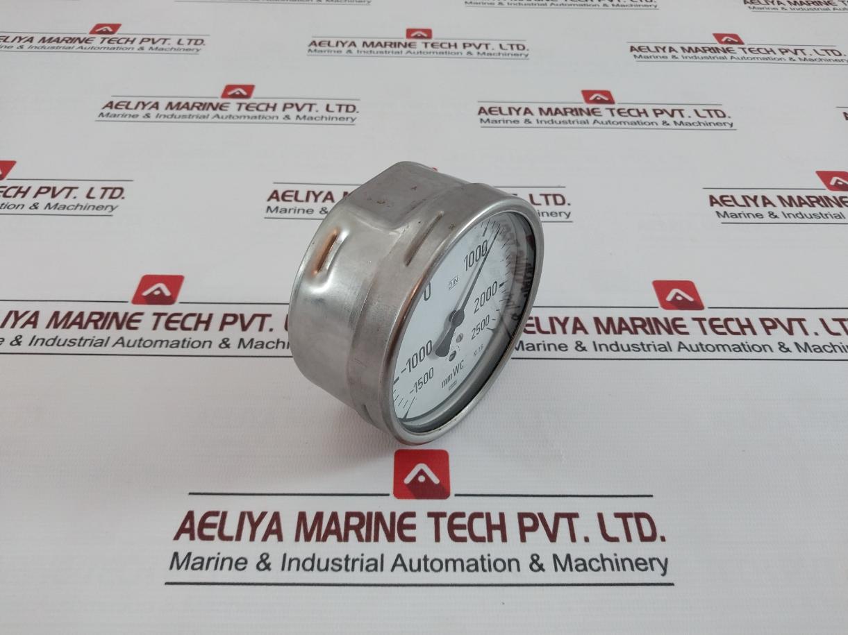 Wika Liquid Level Pressure Gauge -1500 To 2500 Mmwc Din Kl.1,6