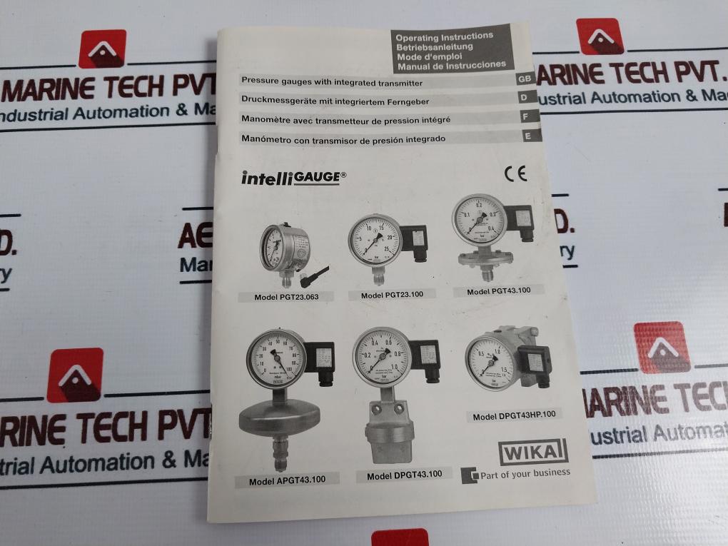 Wika Pgt23.100 Bourdon Tube Pressure Gauge With Output Signal 0…100 Bar