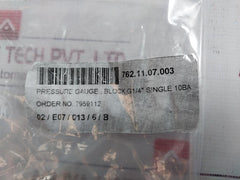 Wika Pressure Gauge 0-145 Psi/0-10 Bar, G1/4" Block