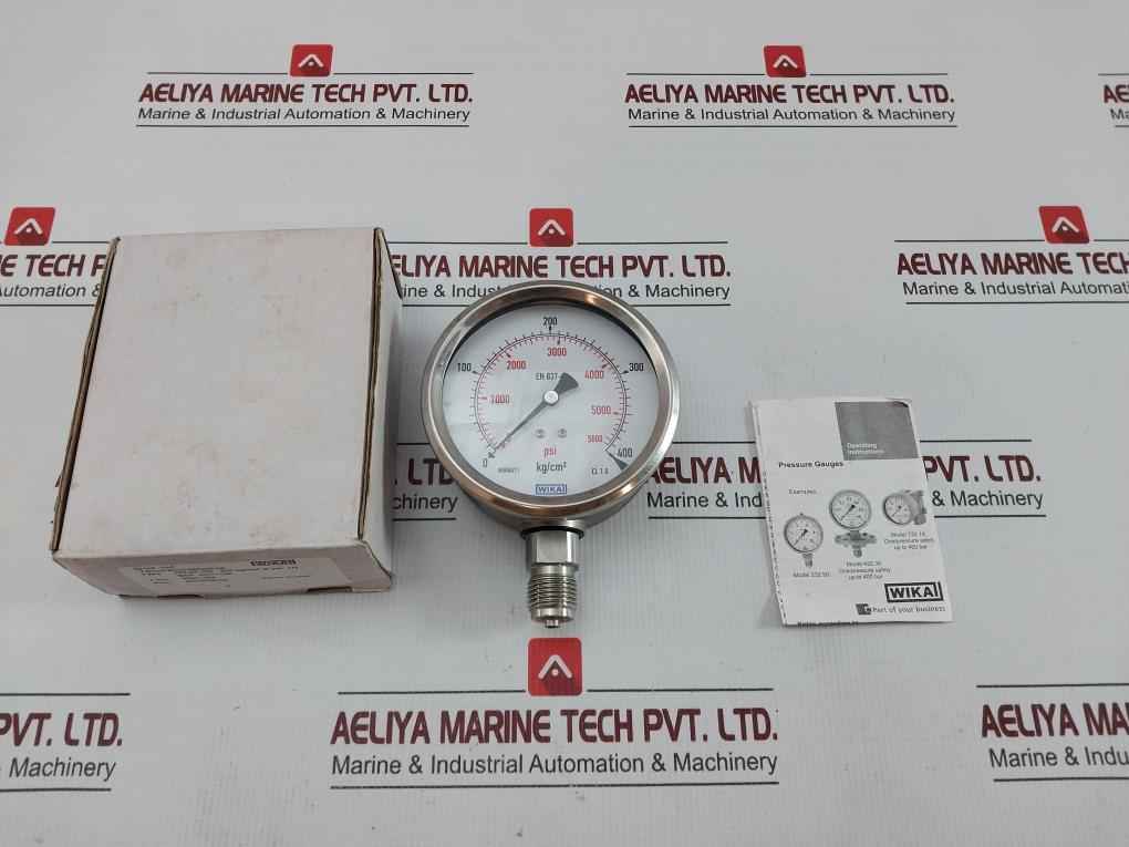Wika Pressure Gauge 0-400 Kg/Cm2 & Psi 232.50 Part No. 232.53.100
