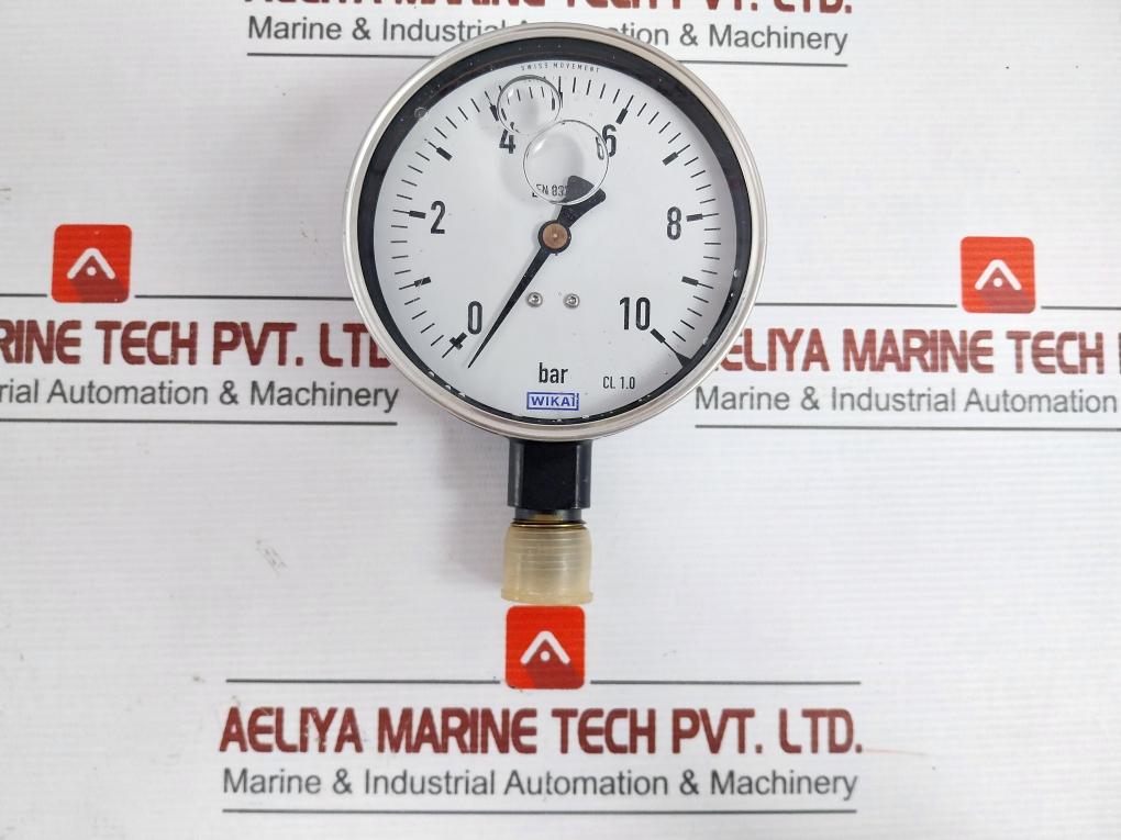 Wika Pressure Gauge 0 To 10 Bar Part No En 837-1