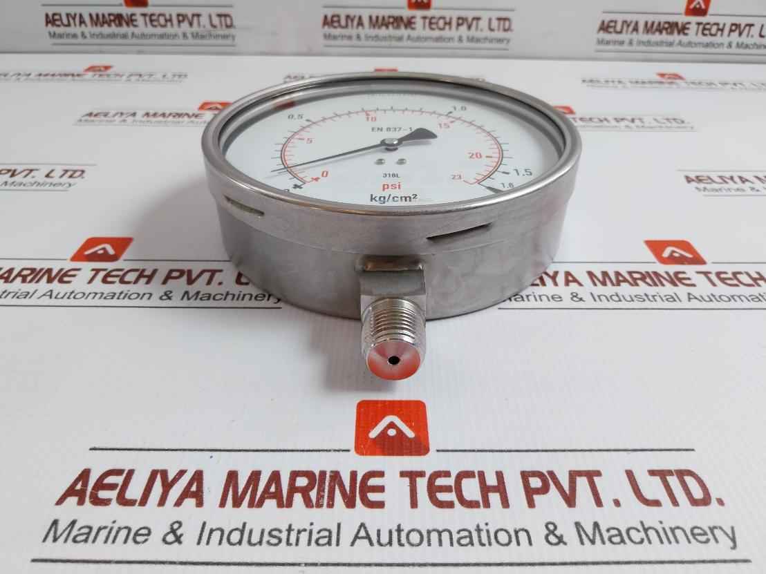 Wika Pressure Gauge 0 To 23 Psi-1.6 Kg/Cm2 232.50.160