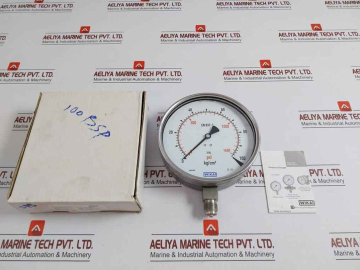 Wika Pressure Gauge 100 Kg/Cm2 & Psi 1/2 Bsp Bottom 230.20.160