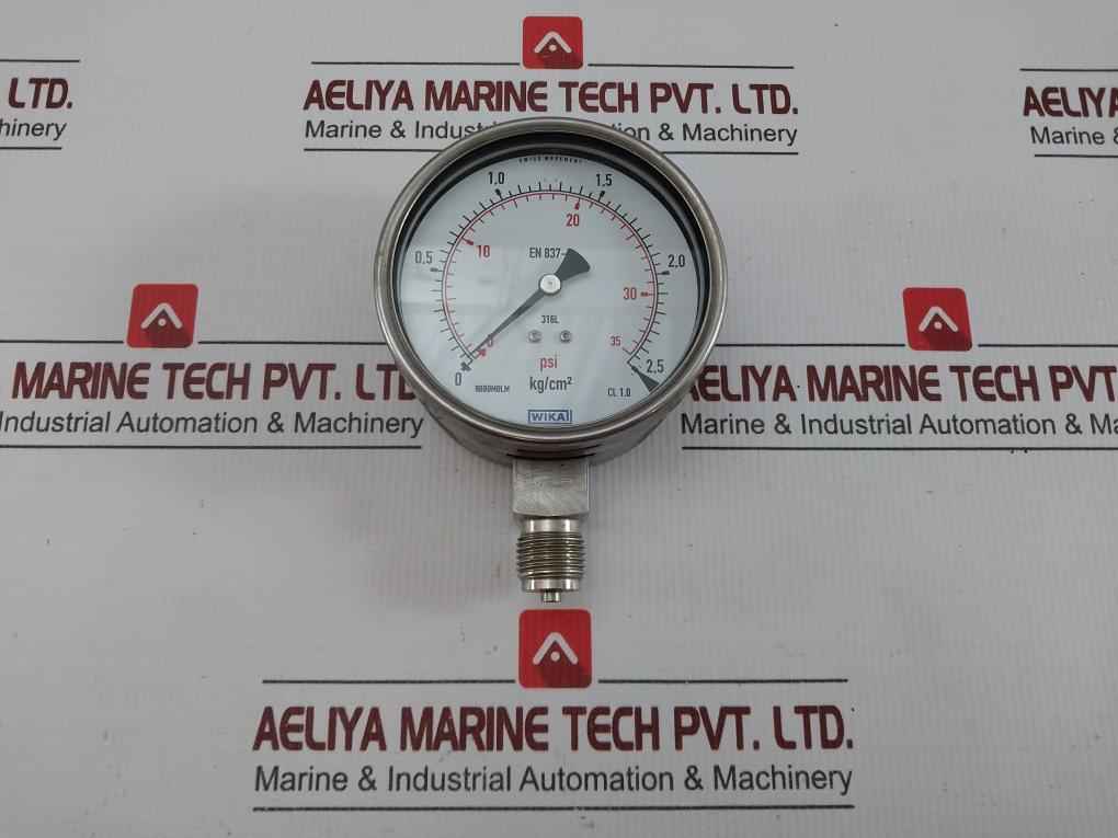 Wika Pressure Gauge 2.5 Kg/Cm2 & Psi 230.20.100