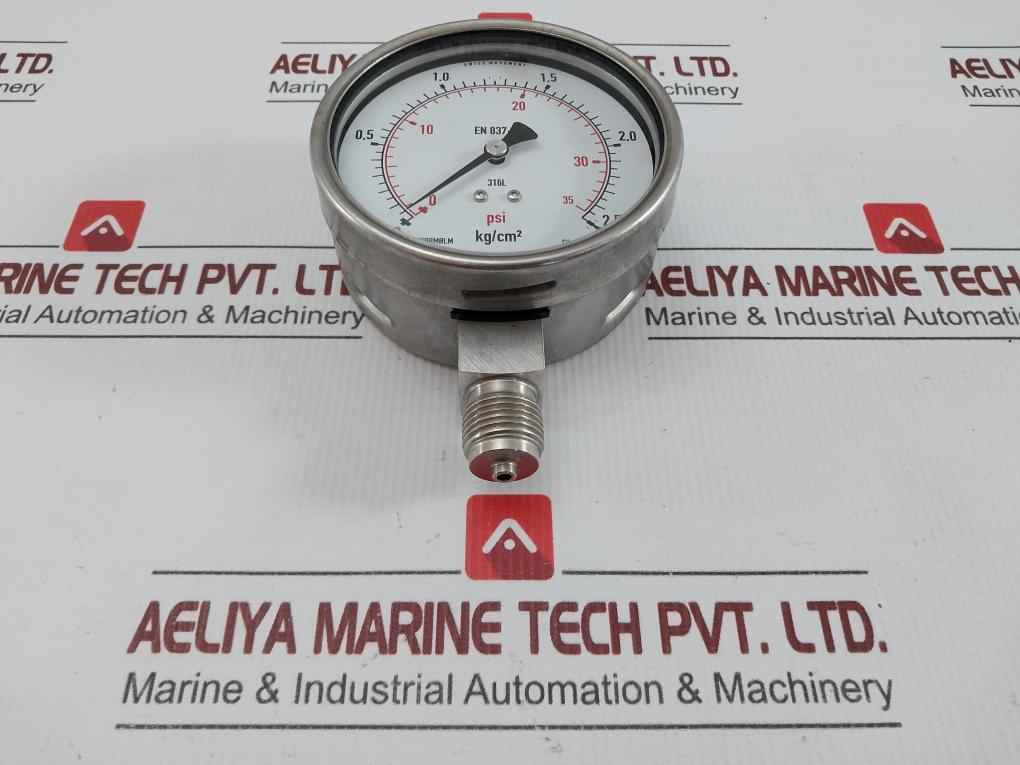 Wika Pressure Gauge 2.5 Kg/Cm2 & Psi 230.20.100