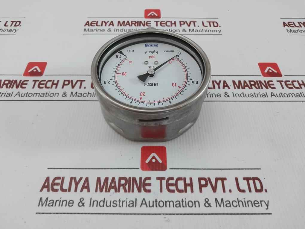Wika Pressure Gauge 2.5 Kg/Cm2 & Psi 230.20.100