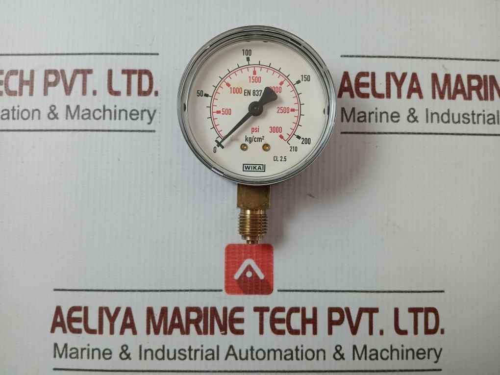 Wika Pressure Gauge 210 Kg/Cm2 & 3000 Psi 111.10.63