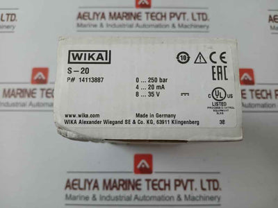 Wika Pressure Sensor Transmitter Power Supply 14113887, 8-35 V Max. 25 Ma