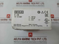Wika Pressure Sensor Transmitter Power Supply 14113887, 8-35 V Max. 25 Ma