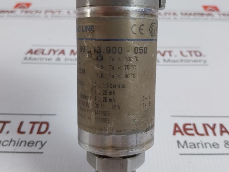Wika Pressure Transmitter 0-1,6 Bar Abs 892.13.900-050