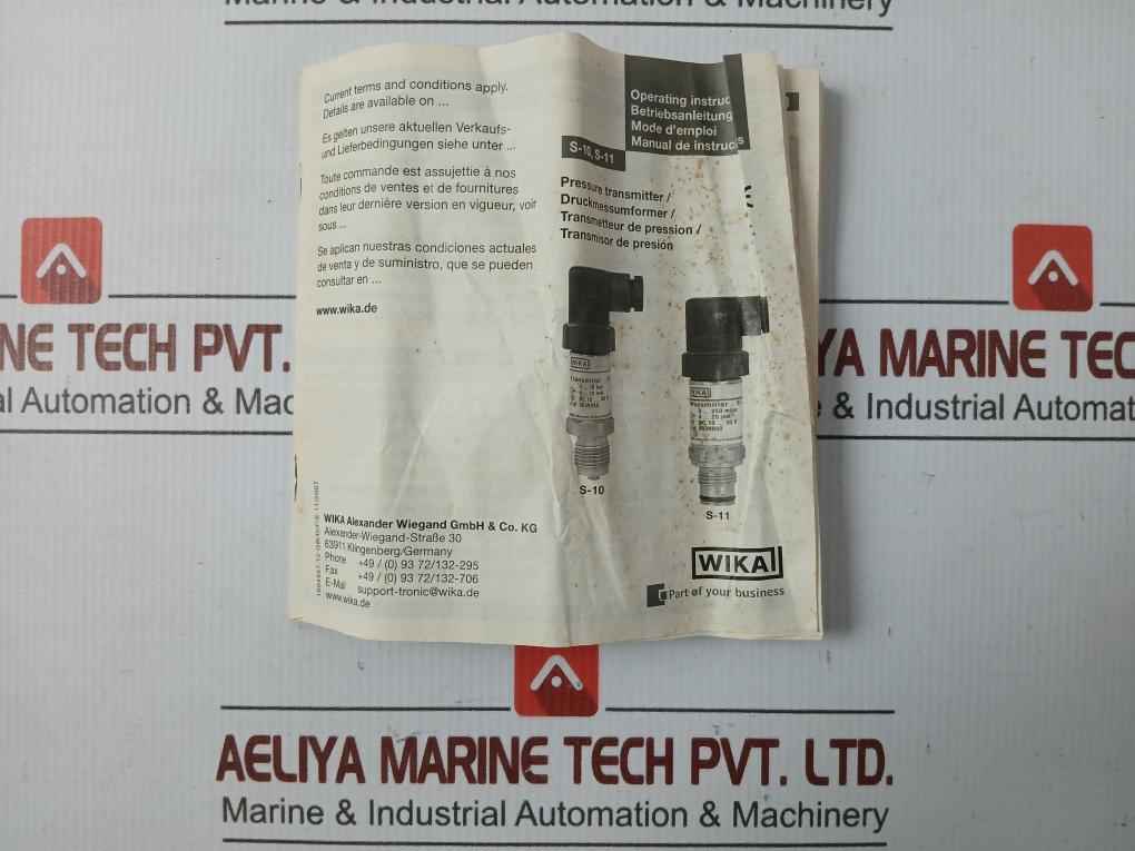 Wika Pressure Transmitter 0..160 Bar 9073965