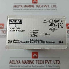 Wika Pressure Transmitter 0..250 Bar 4..20 Ma Part No: 12816028