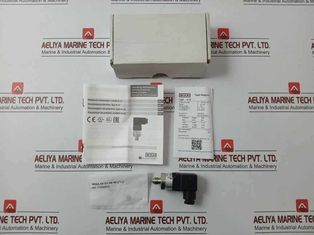 Wika Pressure Transmitter 0..250 Bar 4..20 Ma Part No: 12816028