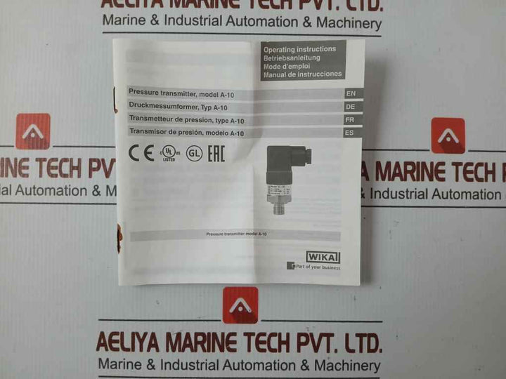 Wika Pressure Transmitter 0..250 Bar 4..20 Ma Part No: 12816028