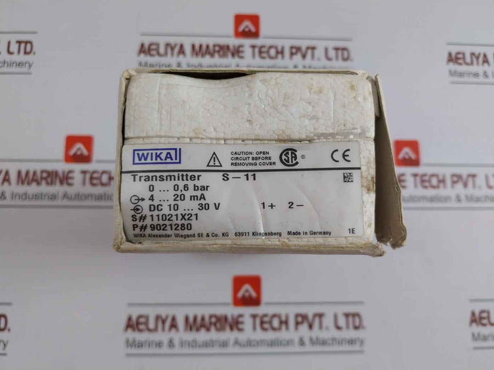 Wika Pressure Transmitter 4-20 Ma 0 To 0,6 Bar S-11