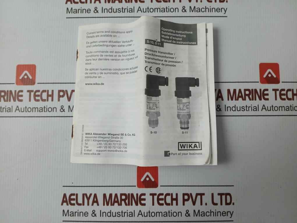 Wika Pressure Transmitter 9800409, 0..4 Bar