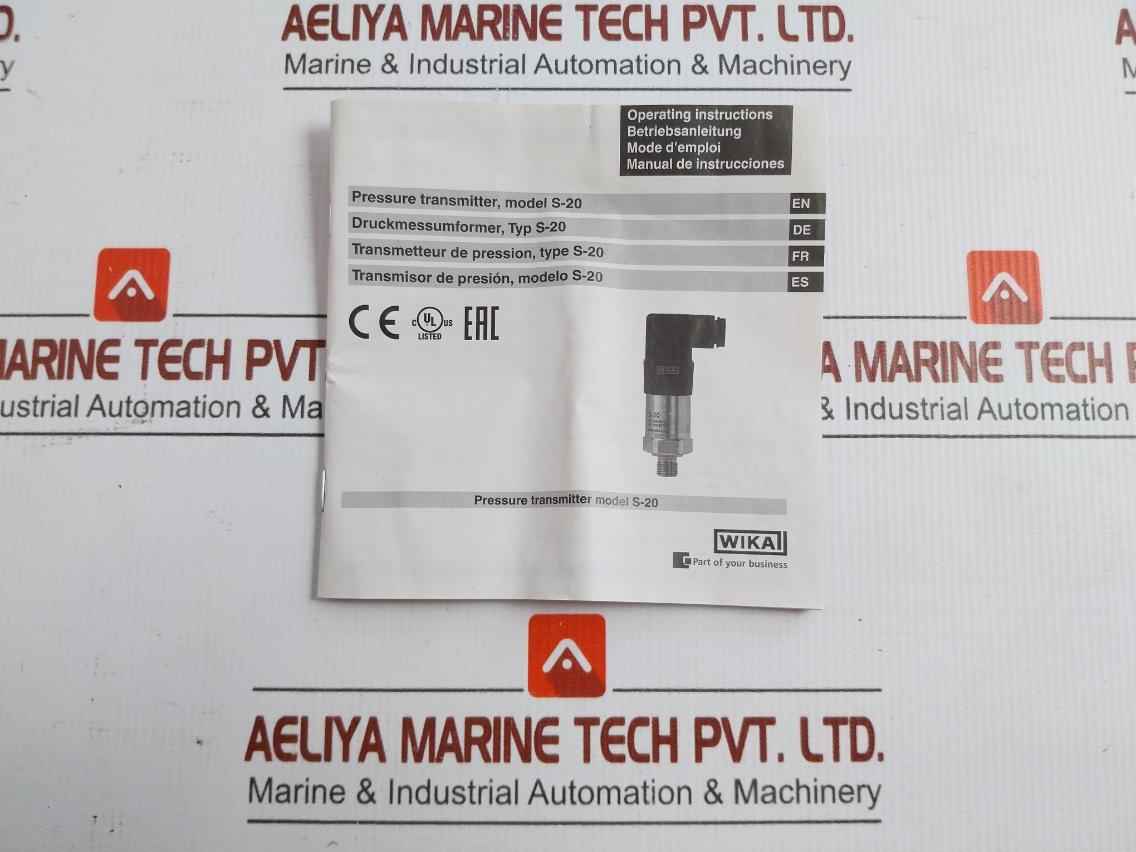 Wika Pressure Transmitter Power Aupply - 8-35 V Max. 25 Ma 14094533