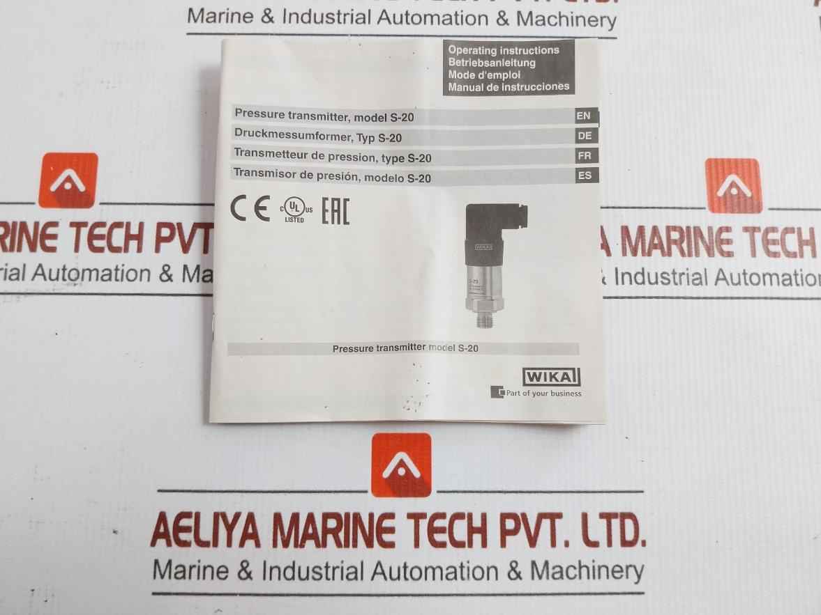 Wika Pressure Transmitter Power Supply - 8-35 V Max. 25 Ma 36529778