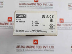 Wika Pressure Transmitter Power Supply - 8-35 V Max. 25 Ma 36529778