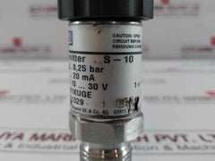 Wika S-10 25 Bar 4–20 Ma Pressure Transmitter 9021329 Dc 10–30 V