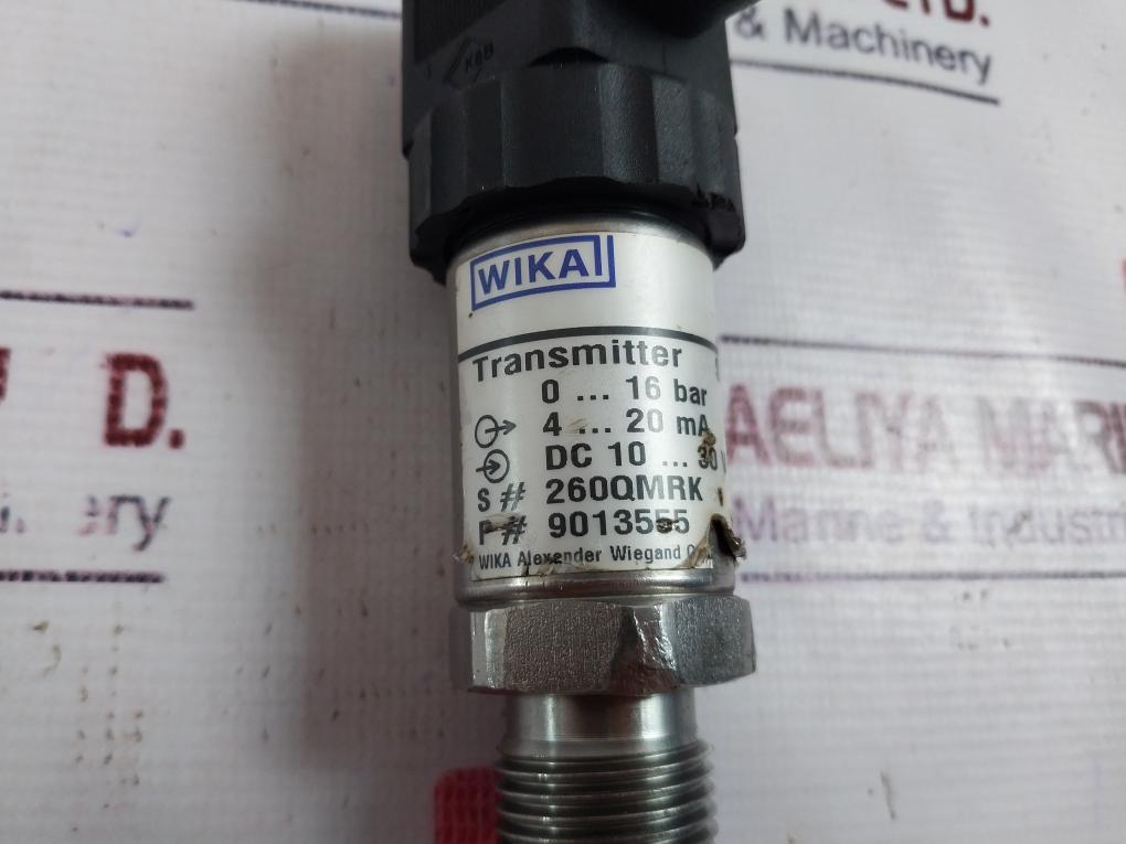Wika S-10 Pressure Transmitter 0-16 Bar, 4-20 Ma, Dc 10-30V