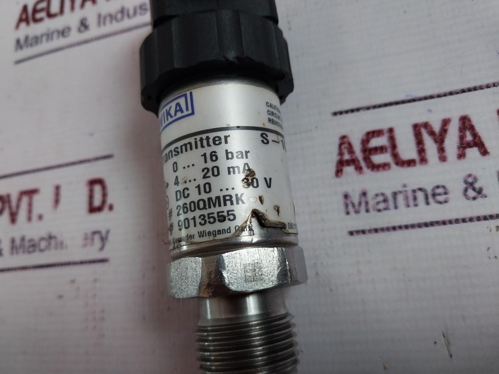 Wika S-10 Pressure Transmitter 0-16 Bar, 4-20 Ma, Dc 10-30V