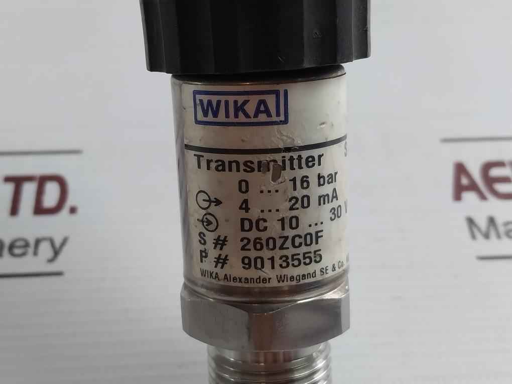 Wika S-10 Pressure Transmitter 9013555 10-30V Dc 4-20 Ma