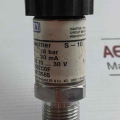 Wika S-10 Pressure Transmitter 9013555 10-30V Dc 4-20 Ma