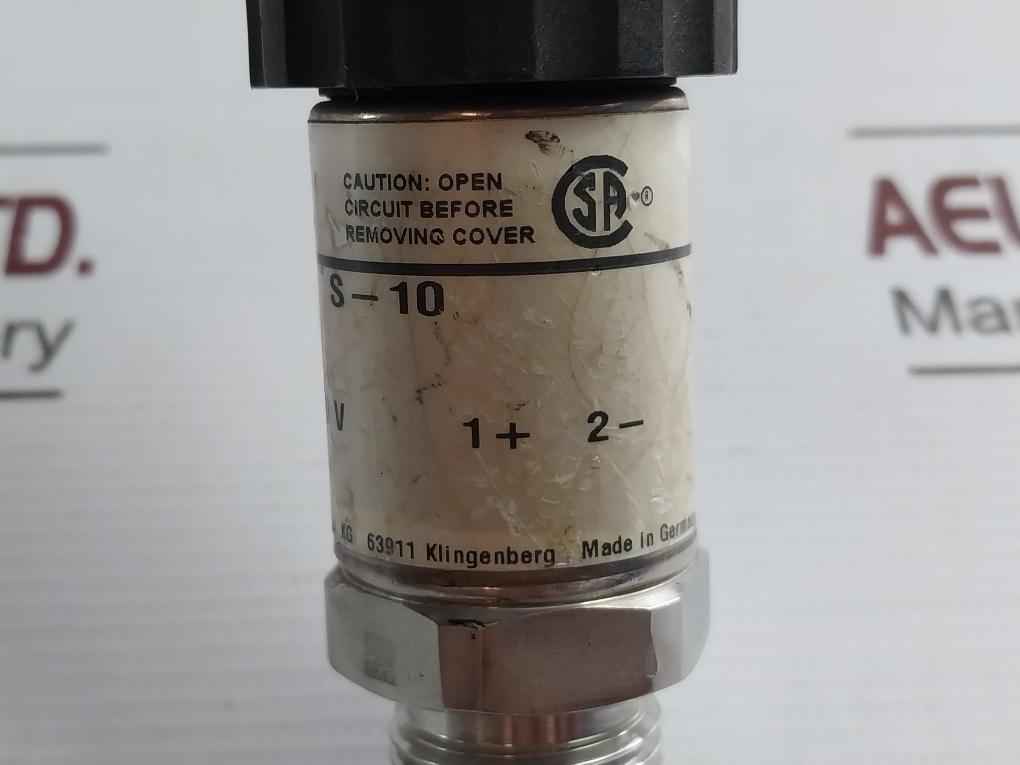 Wika S-10 Pressure Transmitter 9013555 10-30V Dc 4-20 Ma