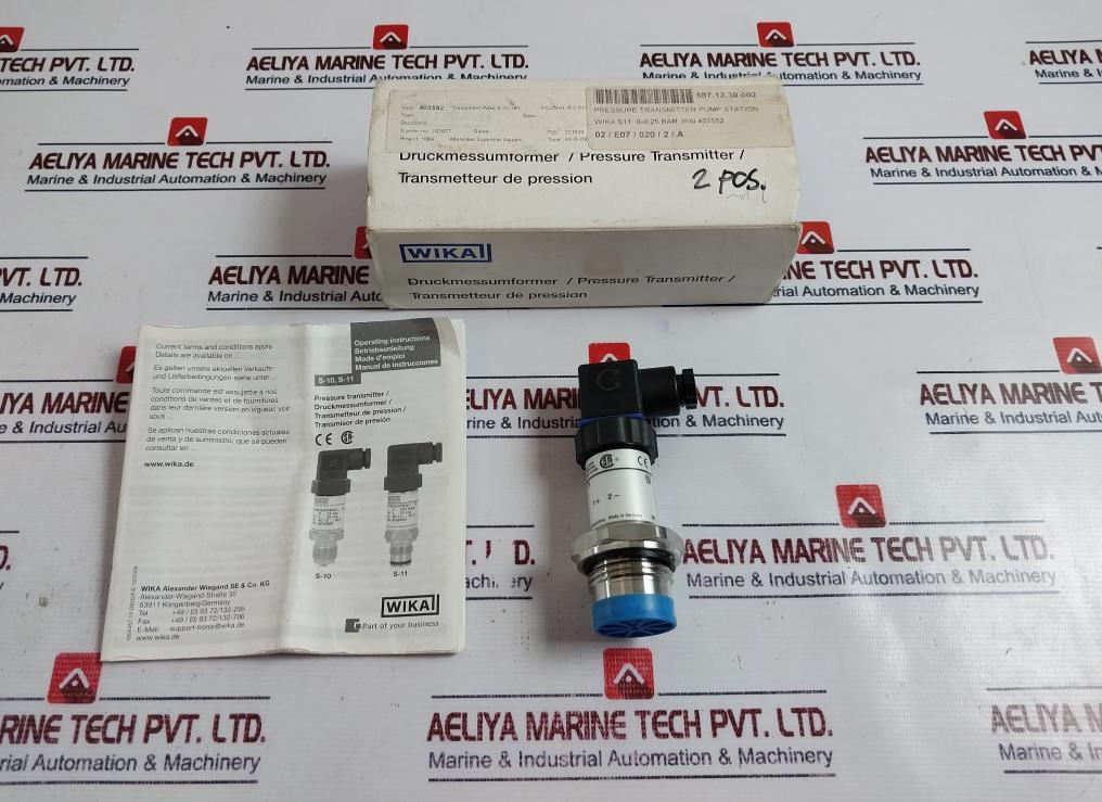 Wika S-11 9021264 Flush Pressure Transmitter 0…0,25 Bar 4…20 Ma