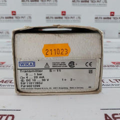 Wika S-11 9021299 Flush Pressure Transmitter 0…1 Bar
