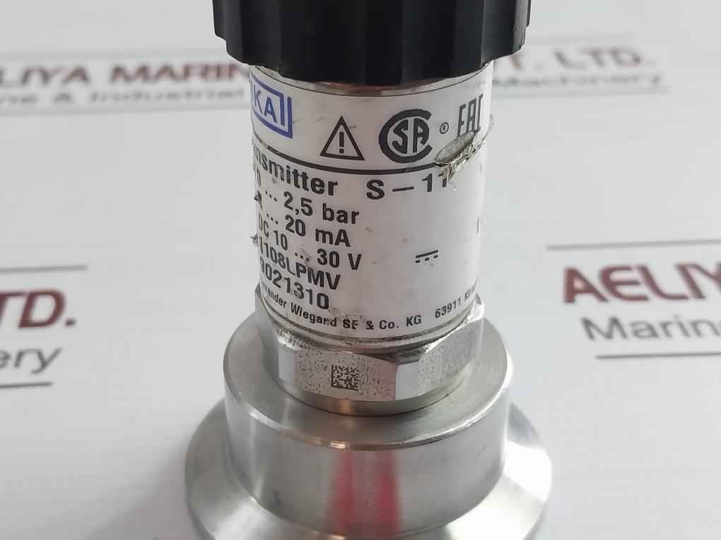 Wika S-11 Flush Pressure Sensor 9021310 10-30V Dc 4-20 Ma