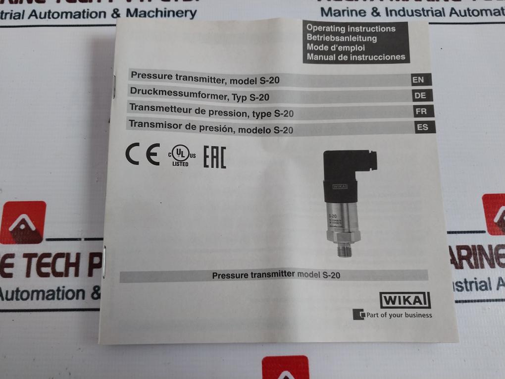 Wika S-20 Pressure Transmitter Dispersion Unit