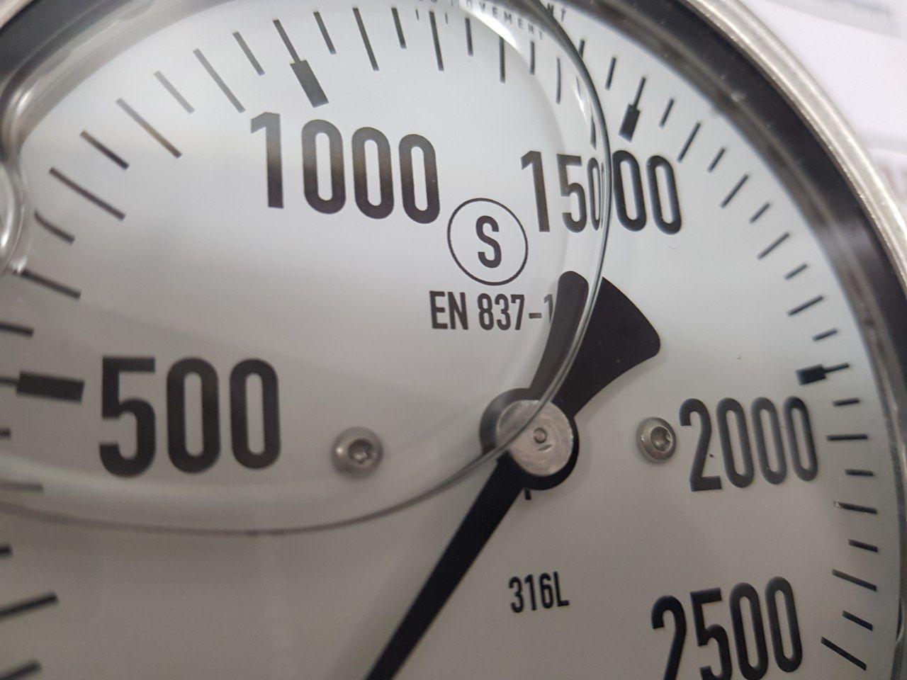 Wika En837-1 Pressure Gauge 0-2500 Kpa