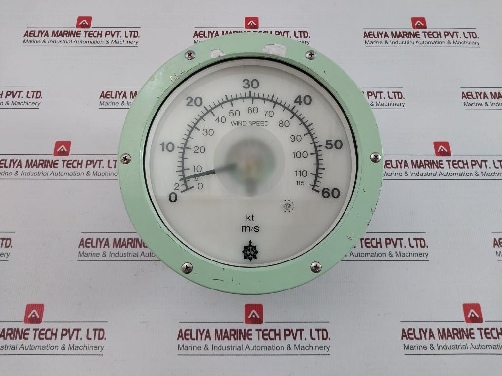Wind Speed Indicator Fl200Sel Osaka Nunotani Seiki  0-60 M/S,0-115 Kt
