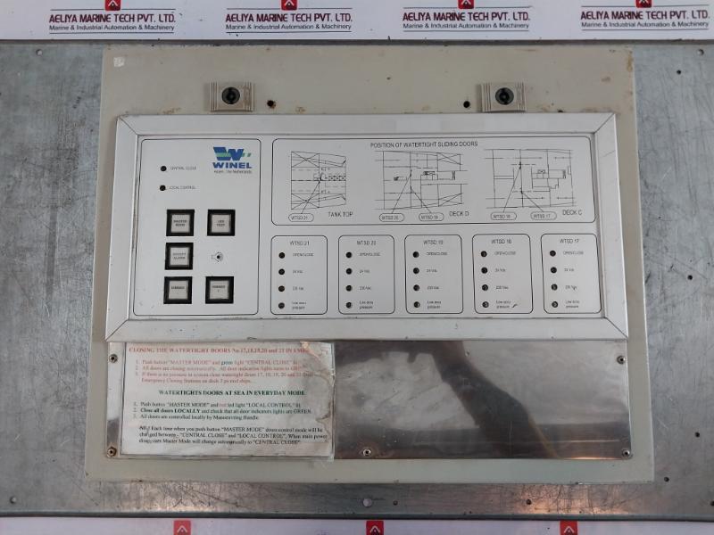 Winel Tank Top Deck Control Panel Assembly W/ Himel Single Door Metal Enclosure