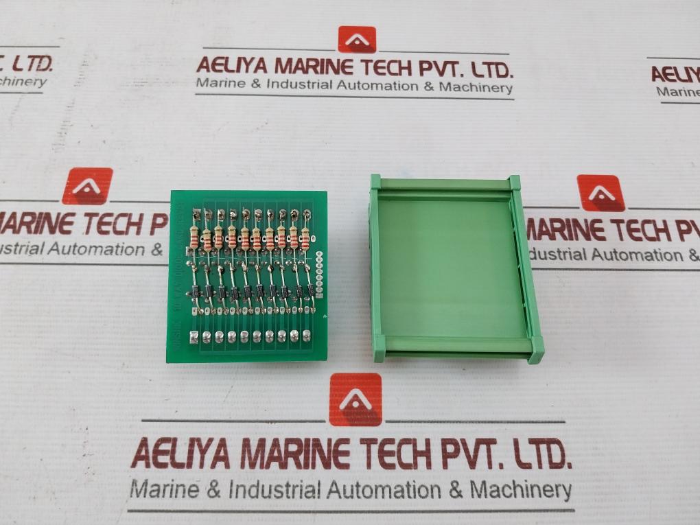 Winshe 10 Way Terminal Diode Card With Dinkle Din Rail Mount Base Rev 01