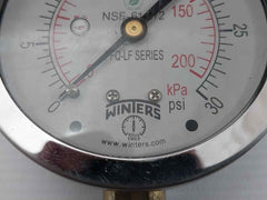 Winters Nsf-61-372 Dual Pressure Gauge 0-200 Kpa 0-30 Psi