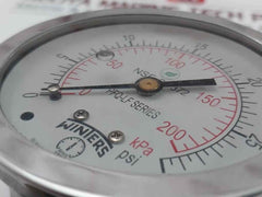 Winters Nsf-61-372 Dual Pressure Gauge 0-200 Kpa 0-30 Psi