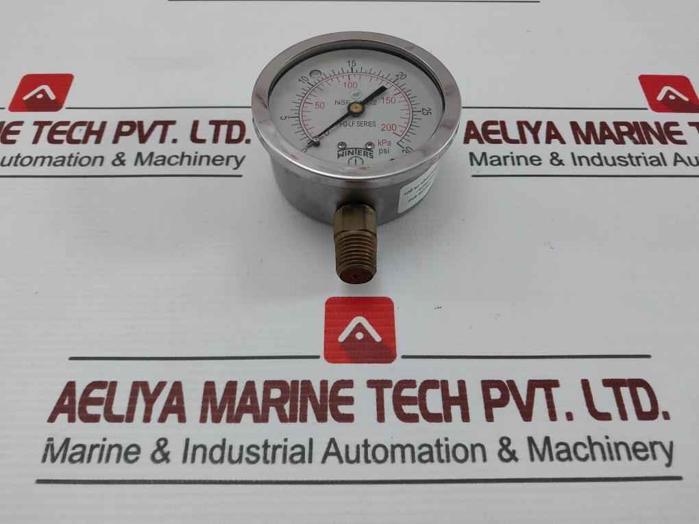 Winters Nsf-61-372 Dual Pressure Gauge 0-200 Kpa 0-30 Psi