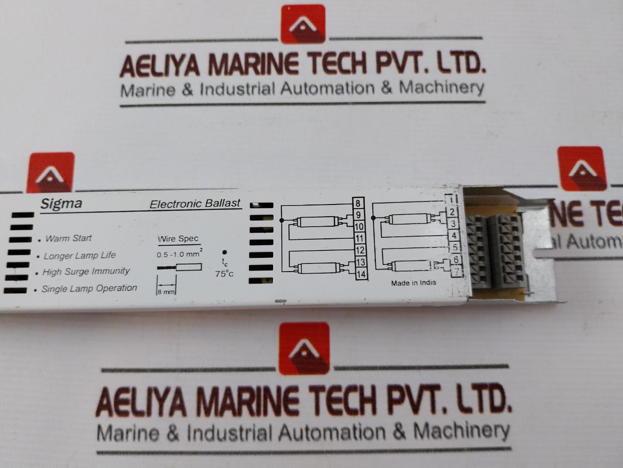 Wipro Wbf 90414 Sigma Electronic Ballast 4 X 14 W Ur - 150-270V Un - 240V