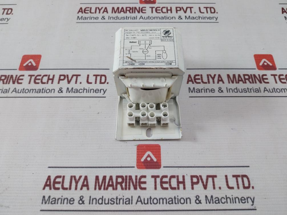 Wipro Wbs/H 56070Sl31 Oc Ballast For Hpsv/Mhl Lamp 70W 240V 50Hz 140C