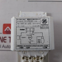 Wipro Wbs/H 56070Sl31 Oc Ballast For Hpsv/Mhl Lamp 70W 240V 50Hz 140C