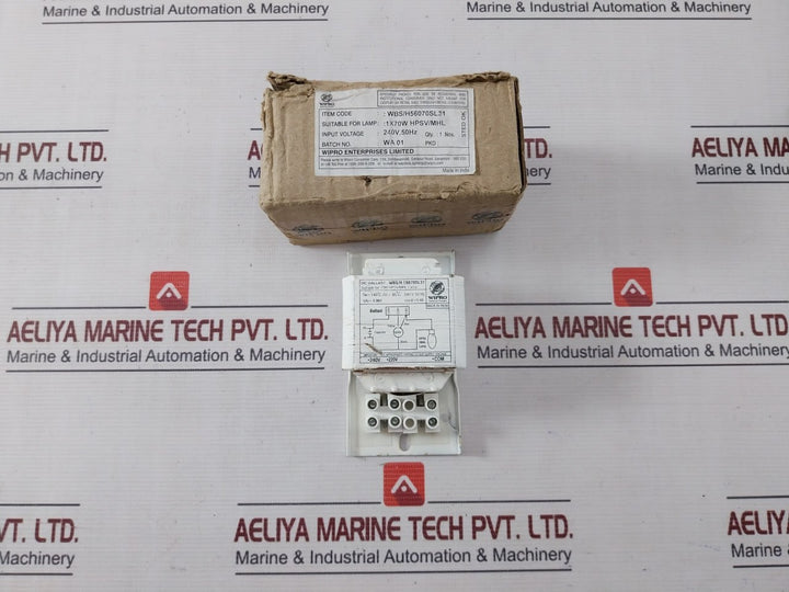 Wipro Wbs/H 56070Sl31 Oc Ballast For Hpsv/Mhl Lamp 70W 240V 50Hz 140C