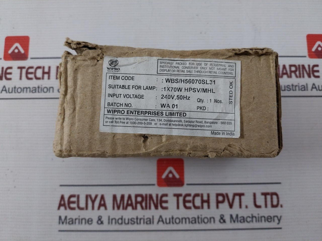 Wipro Wbs/H 56070Sl31 Oc Ballast For Hpsv/Mhl Lamp 70W 240V 50Hz 140C