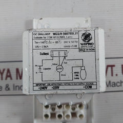 Wipro Wbs/H 56070Sl31 Open Construction Ballast 240V, 50Hz 0.98A 140 C