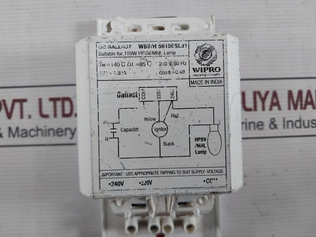 Wipro Wbs/H 56150 Sl31 Electronic Ballast 240V 50Hz