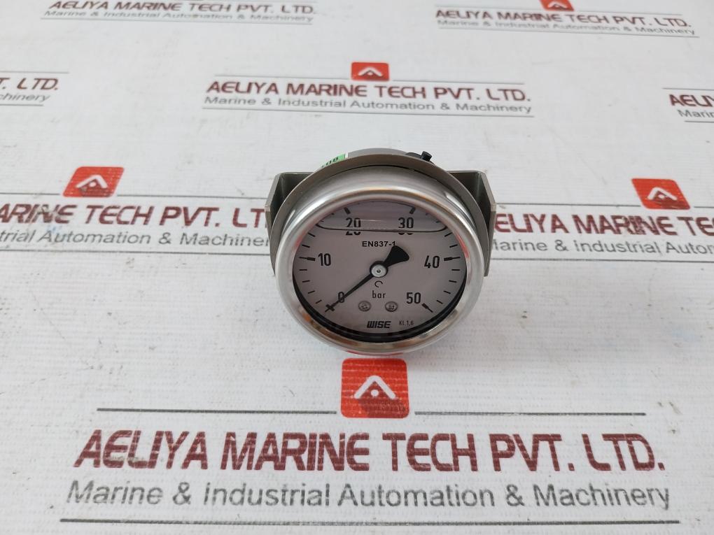 Wise En837-1 Pressure Gauge 0-50 Bar Kl.1,6 1012015108